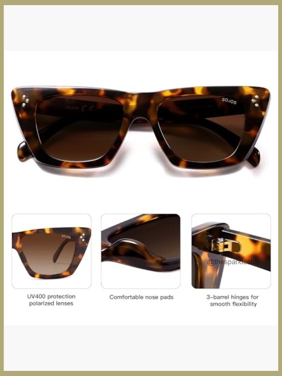 Retro Cat Eye Polarized Sunglasses with UV400 Protection main image 4